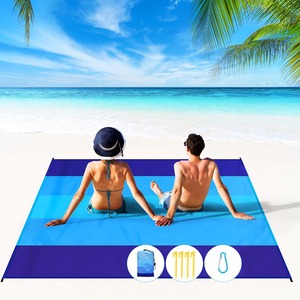 Accesorios de <span class=keywords><strong>Playa</strong></span> OEM, Toalla de <span class=keywords><strong>Playa</strong></span> de Poliéster, Mantas de Picnic, Manta Compacta Impermeable Extra Grande con Estacas y Bolsas de Arena - Product Image 6
