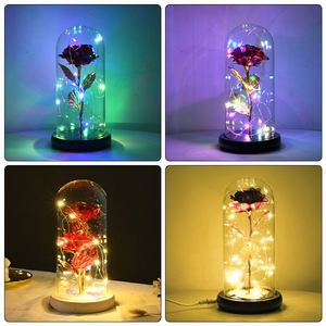 Custom Valentines Day Gift Rose Dome Dried Flower Women Light Plastic Rose Gift With <b>Box</b> - Product Image 5