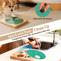 Planche à gratter en bois pour ongles de chien, lime à griffes, jouet de soin des pattes, base coulissante avec gamelles en acier inoxydable pour animaux de compagnie