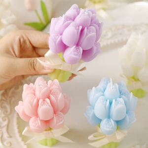 Vela Aromática de Primera Calidad con Aroma a Rosa y Flor de Tulipán, Velas Perfumadas Estéticas <span class=keywords><strong>para</strong></span> una Cena Romántica - Product Image 3