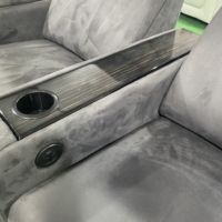 Luxuriöses 5-Sitzer Heimkino-Möbelset Wildleder-Kinosessel-Set Verstellbare Theater-Sitzgruppe Elegantes Wohnzimmer-Sofa