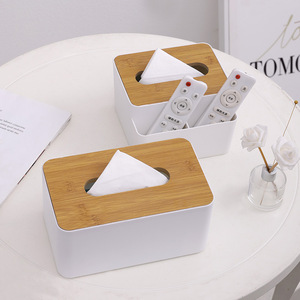 Multifunctional Desktop Wooden Tissue Box Large Size Thickened Storage Home Living Room <b>Coffee</b> <b>Table</b> Use - Product Image 3