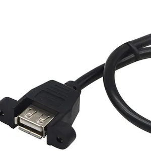 Panel Mount USB 2.0 A Cable USB A Female to 4 pin Female Dupont Motherboard USB Header Cable (30cm/12inch)