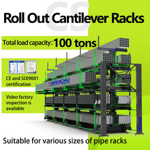 Étagère de stockage d'entrepôt en tôle pliable et réglable, anti-rouille, à cantilever, avec capacité de 3T/étagère pour le stockage de tuyaux et barres en acier - Product Image 6