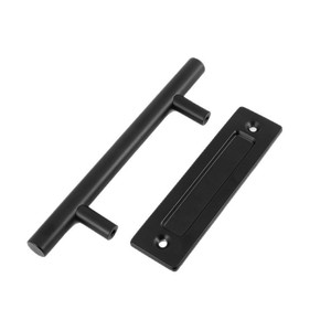 Stainless Steel <b>Door</b> <b>Handle</b> Black Matte Finish Sliding Wooden <b>Door</b> <b>Pull</b> 304 Metal Minimalist Design Easy Installation - Product Image 1