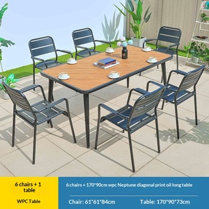 Ensemble de tables et chaises d'extérieur en alliage d'aluminium coloré pour les salons de thé, les hôtels, les balcons, les tables et chaises de loisirs de petite taille - Product Image 6