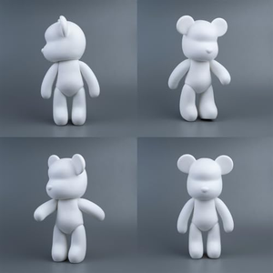 Llavero de Resina Creativo DIY Más Vendido, Figuras de Osos y Conejos de Dibujos Animados, Patrón de Pintura Animal, Disponible al por Mayor - Product Image 4