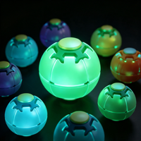 Balle anti-stress lumineuse en forme d'œuf de dinosaure, qui brille dans le noir, avec bulles à presser, jouet de décompression pour adultes, vente en gros