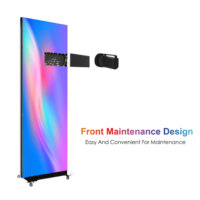 Totem mural intelligent portable, panneau numérique pliable intérieur/extérieur, écran d'affichage LED P2.5 P3 P4 pour la publicité