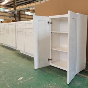 Gabinetes De Cocina โครงสร้างกรอบเครื่องปั่นสไตล์การออกแบบตู้ครัวสีเทาและสีขาว - Product Image 4