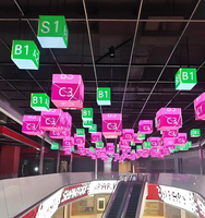 Cube magique d'intérieur créatif Cuboïde Panneau d'affichage à LED Cube magique d'intérieur créatif Cuboïde carré pour logo de magasin de vente au détail