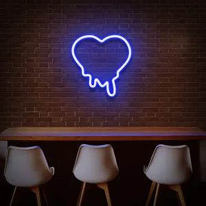 Koncept Drop Shipping 20 Inch Love Heart Custom Neon Led Sign Electronic Signs Advertising LED Neon Sign