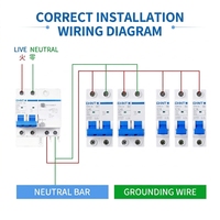Disjoncteur miniature CHINT NXB-125/1P C63A 2P 3P 4P 125A 100A 80A 63A 10kA AC MCB Protection contre les surcharges Prix abordable