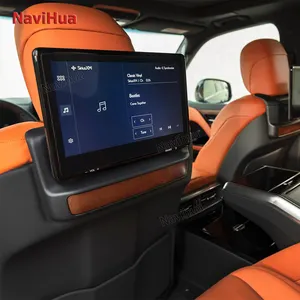 Navihua จอสมาร์ททีวี4K ที่วางศีรษะในรถยนต์จอภาพ Android ระบบความบันเทิงที่นั่งด้านหลังจอภาพมัลติมีเดียที่พักศีรษะสำหรับ Landcruiser