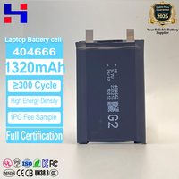 404666 3.7V 1320mAh Baterai Lithium Polymer Isi Ulang Sel Lipo untuk Baterai Laptop Apple A1406