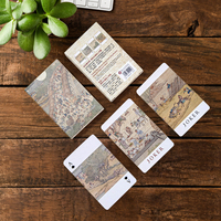 Juego de Cartas Artísticas con Diseño de Reliquias Culturales, en Caja Plana de Papel Especial, Autoarmable, para Uso en Tiendas de Abarrotes, Multicapa