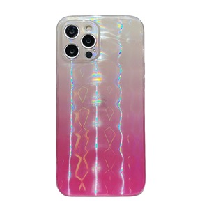 Funda de teléfono móvil para <span class=keywords><strong>iphone</strong></span> 11 12 pro max <span class=keywords><strong>se</strong></span> 13, <span class=keywords><strong>2021</strong></span> colores, gradiente láser, Onda de agua - Product Image 1