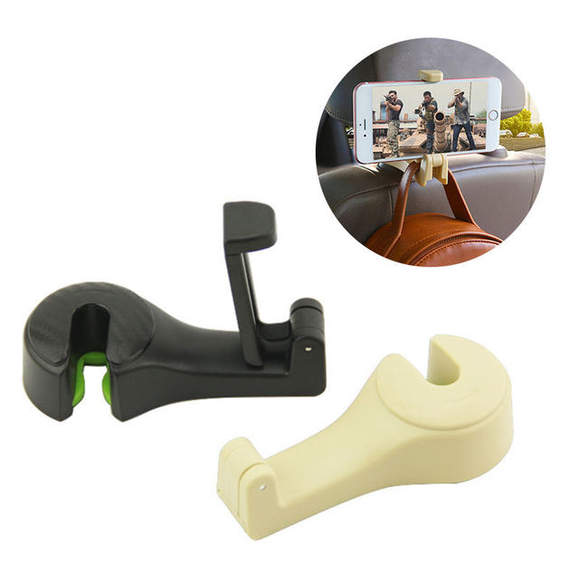 Car Accessories 2023 2024  Vehicle Back Seat Headrest Hook and Mobile Phone Holder