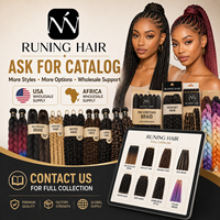 Extensiones de Cabello Sintético para Crochet, Estilo Gypsy Locs, 18 Pulgadas, 24 Mechones, Rizadas