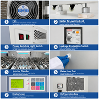 Agitador de Biorreactor Digital de Laboratorio con Pantalla LED, Velocidad Ajustable de 0-300 rpm, Función de Temporizador, Capacidad de 260 L, Control de Temperatura de 4-60 °C