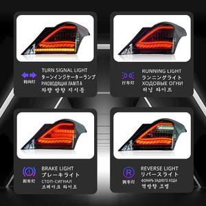 โมดูลไฟ LED แบบเต็มรูปแบบ รุ่น Low พร้อมไฟท้าย LED แบบยกสูง พร้อมไฟเลี้ยวแบบน้ำ ไฟเบรกสำหรับรถยนต์นิสสัน อัลเมร่า ปี 2011-2016 - Product Image 3