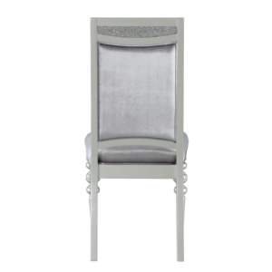 DB Grey and Platinum Upholstered <b>Side</b> Dining Chairs Set of 2 - Product Image 3