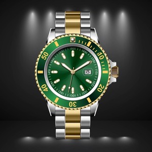 นาฬิกาข้อมือผู้ชายแฟชั่นธุรกิจ สีเขียว รุ่น Water Ghost สแตนเลสสตีล ควอตซ์ กันน้ำลึก 20ATM สำหรับดำน้ำ อะไหล่นาฬิกาข้อมือ - Product Image 2