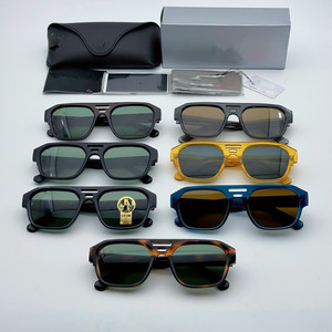 Chất lượng cao Glass Lens 2132 Luxury Sun <span class=keywords><strong>Glasses</strong></span> thương hiệu Shades phụ nữ thiết kế hợp thời trang CE Logo dày Acetate Sunglasses men - Product Image 4