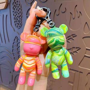 White DIY Violent Bear <strong>Toy</strong> for Children Handmade Internet Celebrity Bear Pendant Keychain Educational Animal Pattern Internet - Product Image 3