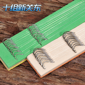 Hameçons de pêche Aohu New Kanto, lot de 10 hameçons doubles avec lignes, hameçons multiples pour la pêche en eau douce, pêche au fond, utilisation en lac - Product Image 2