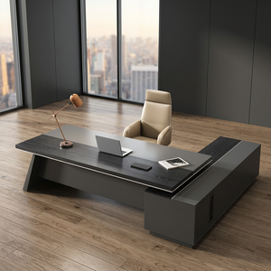 Premium Executive <b>L</b>-<b>Shaped</b> Computer <b>Desk</b> Ergonomic Engineered Wood Workstation DESK2-0029 - Product Image 3