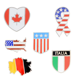 Pin de Metal Esmaltado de Diseño Personalizado con Impresión UV, Pin Coleccionable con Forma Humana y Bandera - Product Image 3