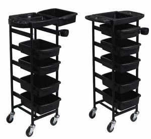 Carrito de Peluquería, Carrito para Herramientas de Salón de Belleza, Almacenamiento Móvil de Herramientas, Carrito Pequeño, Colección de Artículos para el Cabello - Product Image 6