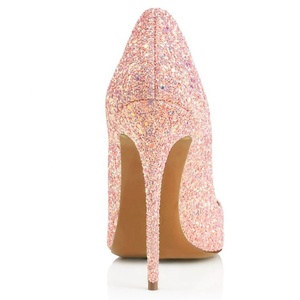 Belle eleganti décolleté da donna con Glitter da donna <span class=keywords><strong>tacchi</strong></span> alti personalizzati scarpe da sposa con tacco a spillo <span class=keywords><strong>tacchi</strong></span> alti Super sottili - Product Image 4