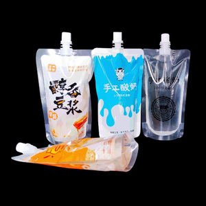 China Reusable Nylon Standup Spout Pouch Bag <b>Liquids</b> Drink 200ml Transparent Juice Bag Doypack Spout plastic bag - Product Image 6