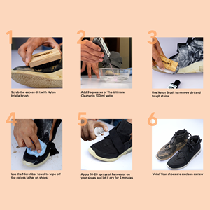 Shoe Mistri Shoe Care Kit Complete Cleaning & Protection Set with Shoe Trees Brushes <b>Cleaner</b> Conditioner Cloth Travel <b>Bag</b> - Product Image 4
