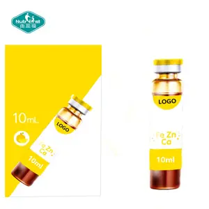 Rasa Kustom Kalsium Besi Asam Seng Suplemen Multi Mineral Oral Cair untuk Tulang Metablism