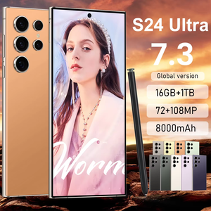 Téléphone intelligent Android débloqué S24 Ultra édition mondiale, grande mémoire 16 Go + 1 To, batterie 6800 mAh, Qualcomm 8, double SIM - Product Image 1