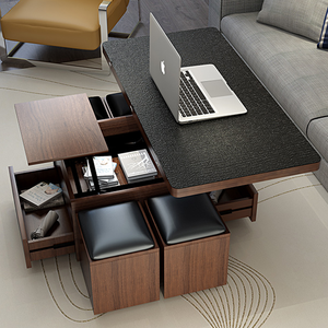 Bắc Âu Hiện Đại Đồ nội thất nhà đa chức năng gấp Lift <span class=keywords><strong>Top</strong></span> Bàn cà phê với tính năng mở rộng cho phòng khách - Product Image 3