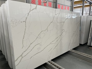 Prix avantageux pour dalle de quartz à veines dorées, pierre de quartz dorée moderne, dalles de quartz Calacatta pour plan de travail de cuisine - Product Image 2