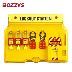 Oem Transparente Wand abdeckung Arbeits sicherheit Loto Lock Lockout Tagout Padlock Station Kit mit 5 Haken positionen