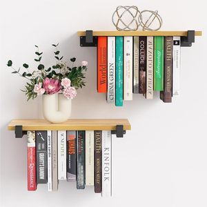 202605 Nuevo Estante Flotante <span class=keywords><strong>de</strong></span> Madera para Libros, Estantería Colgante para Sala <span class=keywords><strong>de</strong></span> Estar, Estudio, Almacenamiento <span class=keywords><strong>de</strong></span> Libros, Revistas y Periódicos - Product Image 3