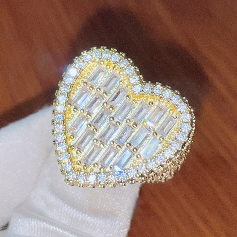 Hip Hop Jewelry Icy Baguette Cubic