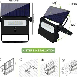 Factory Hot Sale 1600lm IP65 Waterproof Garden <b>Led</b> Solar <b>Light</b> PIR <b>Motion</b> <b>Sensor</b> Outdoor Pathway Wall FX-SOSG037 Solar <b>Motion</b> Se - Product Image 3