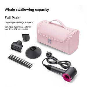 Vente en gros de pochette de protection étanche à la poussière de grande capacité en cuir PU avec fermeture à glissière sac de rangement portable pour sèche-<span class=keywords><strong>cheveux</strong></span> - Product Image 1