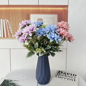 Meixi - Flor Artificial de Seda Dahlia sin Tallo de 6 Cabezas, Colores Mezclados, Decoración Romántica y de Ensueño para Bodas, Arreglo Floral - Product Image 2