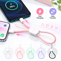 Câble de charge USB-C portable 2-en-1 avec dragonne, chargement rapide, transfert de données, cordon, logo personnalisé, cadeau promotionnel
