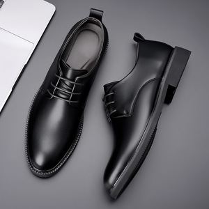 Chaussures en cuir pour hommes, style business, noires, mocassins formels pour le travail, le bureau, toutes saisons, pour adultes - Product Image 2