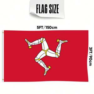 Banderas de Poliéster Personalizables de 3x5 Pies de la Isla de Man, 100D, Entrega Rápida de un Proveedor Confiable, Todas las Naciones - Product Image 3