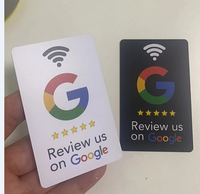 Carte de contrôle d'accès Google Smart PVC RFID NFC avec mini étiquette Modèle ISO 13.56MHz pour adhésion professionnelle et hôtel Puce 1K